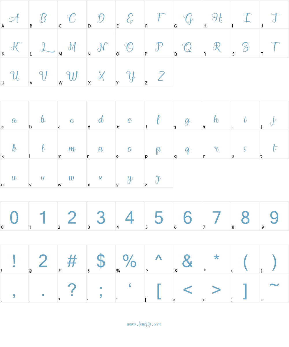 Athena of the Ocean Font Character